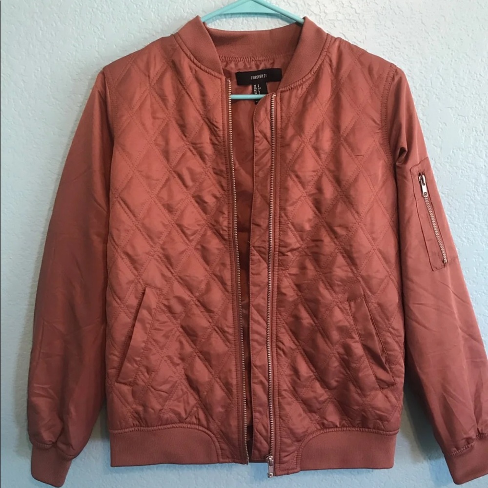 Dusty Rose Bomber Jacket